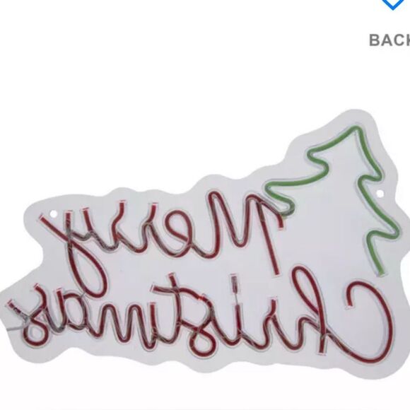 Neon Merry Christmas Sign - Green and Red - Picture 3 of 4
